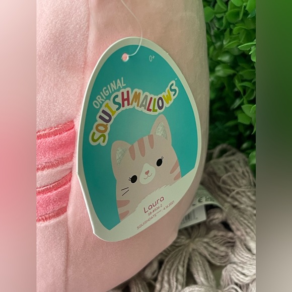 NWT 8” Laura the Pink Tabby Cat Squishmallow - Picture 3 of 6